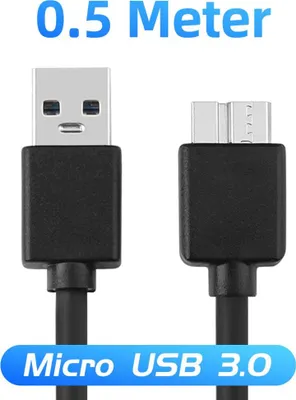 Produktbild von USB 3.0 zu Micro B Stecker Datenkabel Festplatte HDD USB Anschlusskabel 50cm
