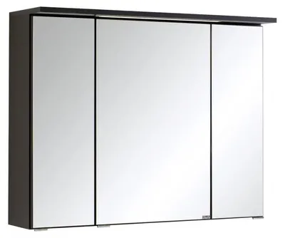 Produktbild von Bologna 3D-Spiegelschrank, graphitgrau,LED-Einbauleuchte