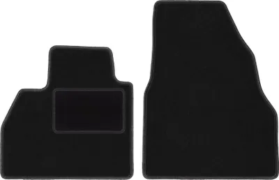 Image de Tapis de sol avant velours sur-mesure pour Renault Kangoo II (2013-, kombi) noir, jeu 2 pièces, fixations - STANDRAD
