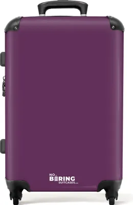 Produktbild von NoBoringSuitcases.com® Großer Koffer - Lila - Einfarbig - Kombinationsschloss TSA - Hartschalen Trolley 4 Rollen - 72 liter - Reisekoffer - 66 cmKoffer Mittelgroß 67x43x25 cm, 72L,