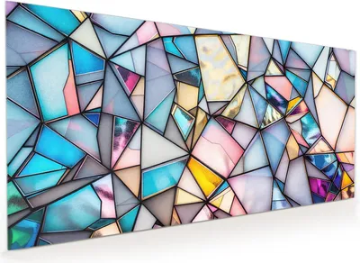 Produktbild von Küchenrückwand Spritzschutz Glas mit Motiv Buntes Glasmosaik 40 x 40 cm