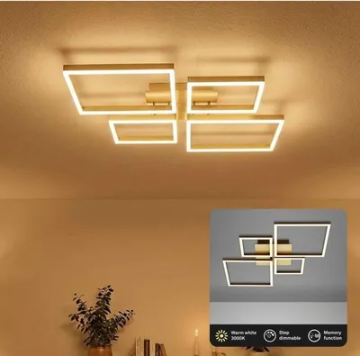 Immagine prodotto di Briloner Leuchten FRAME - Lampada da parete e da soffitto - 3128017 - Dimmerabile a più livelli - 3000K bianco caldo - Funzione memoria - Orientabile - 75 x 47 x 7,3 cm
