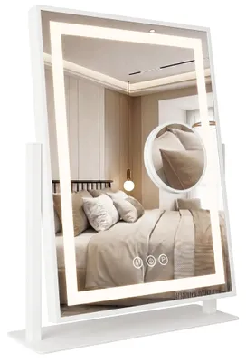 Image de Miroir Rea Lumi 30X40 Led Or Brossé