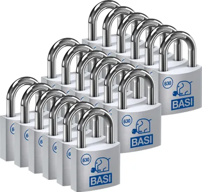 Produktbild von BASI - Vorhangschloss - SET - 18x VHS 630 - 40 mm - Gleichschließend Nr. 4003 - 18x6300-4001-4003