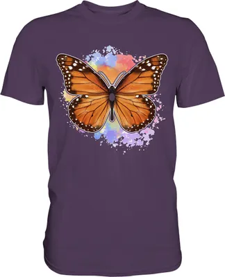 Produktbild von Bunter Schmetterling Monarchfalter T-Shirt – Urban Purple / XL