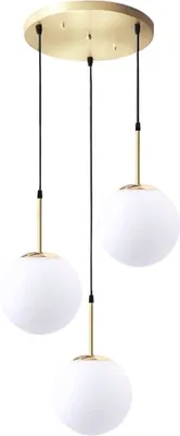 Produktbild von tooLight Pendellampe App656-3Cpr Glas Kugel Gold 3-Lichtquelle E27 20X48X40-130Cm Einstellbar