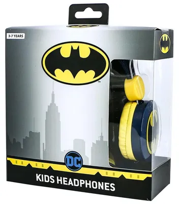 Productafbeelding van OTL Technologies DC Comics Batman, bekabelde hoofdtelefoon, frequentiebereik 20 - 20000 Hz, geschikt voor muziek, gewicht 92 gram, kleur blauw