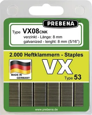Produktbild von Heftklammern Prebena Type VX08CNK-B 2.000 St.