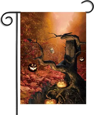 Produktbild von Totenkopf Dekoflagge, Halloween Dekoflagge, Halloween Horror Thema Dekoration, Gartenflagge