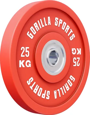 Produktbild von GORILLA SPORTS® Hantelscheiben - 50 mm, 25 kg, Einzeln, Gusseisen, Gummi - Bumper Plates, Gewichte Hantel, Olympia, Gewichtsscheiben, Weight Plates