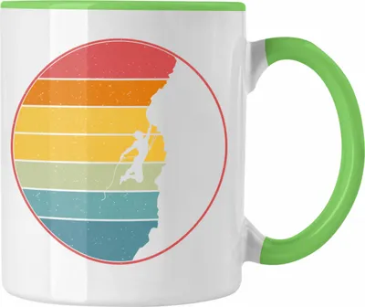 Produktbild von Trendation - Klettern Bergsteigen Geschenk Tasse Boulder Geschenkidee Berge (Grün)