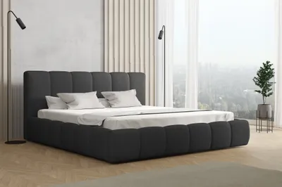 Produktbild von Polsterbett Doppelbett GIULIA 200x200cm Stoff Freya Grafit