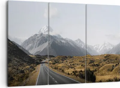 Produktbild von Bild auf Leinwand - Leinwandbild - 3 Teile - Weg Berg Gipfel - 105x70cm - Wand Bild - Wanddeko - Wandbilder - Leinwanddruck - Bilder - Wanddekoration - Leinwand bilder - Wandbild - CE105x70-4833