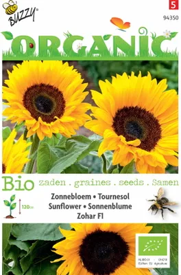 Image de Buzzy Organic Tournesol Zohar F1 - Graines- Environ 1 gr | Buzzy_94350