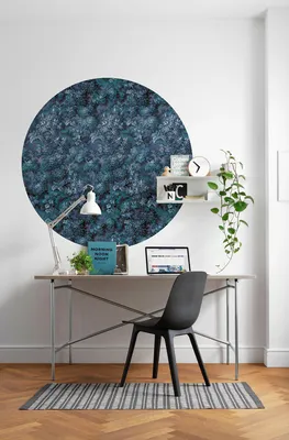 Produktbild von Komar Vlies Fototapete rund und selbstklebend "Azul" - Größe: 125 x 125 cm (Breite x Höhe) - 1 Stück