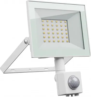 Produktbild von Spectrum LED Fluter Noctis Lux 4 Weiß IP44 30W 2500lm Tageslicht 6000K kaltweiß mit Bewegungsmelder