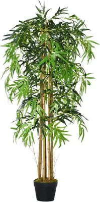 Image de Bambou artificiel - Arbre en pot - Plastique - Extérieur - Décoration réaliste - Exposition - Anniversaire