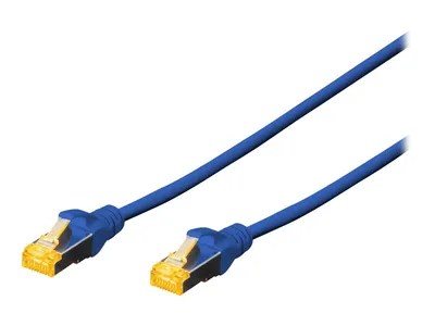 Produktbild von DIGITUS CAT 6A S/FTP Patchkabel, 0,25m, blau