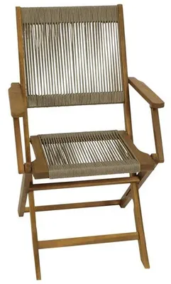 Produktbild von Gartensessel Klappsessel, Akazie + Rope, 2-er Set
