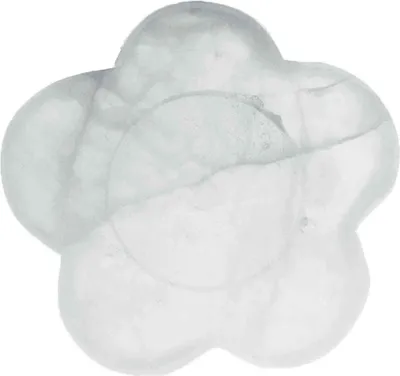 Produktbild von Teelichthalter Blume Selenit 3 x 7 cm – Naturstein Windlicht weiß Deko