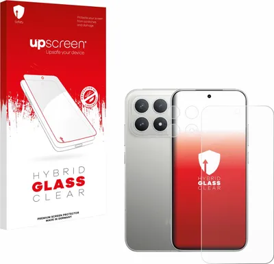 Produktbild von upscreen Schutzglas für Xiaomi Poco F8 Pro 5G (Display+Kamera) Schutzfolie Panzer Folie Glas Display Schutz klar