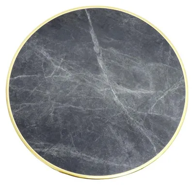 Image de Plateau de table en  Marbré noir pour Exterieur, Diametre 50 cm