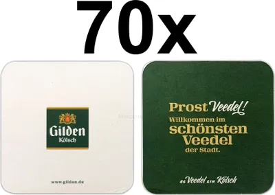 Produktbild von Gilden Kölsch Bierdeckel Untersetzer Bierfilz - 70er Packung