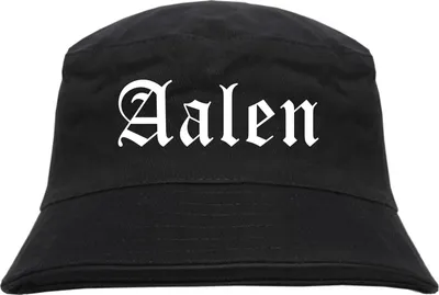 Produktbild von Aalen Fischerhut - Altdeutsch - bedruckt - Bucket Hat Anglerhut Hut L/XL Schwarz