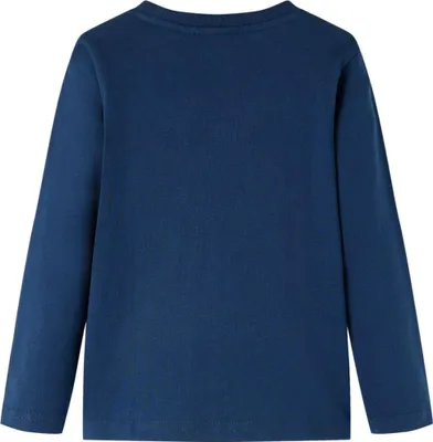 Imagen del producto de vidaXL Camiseta de manga larga para niños, azul marino, talla 104
