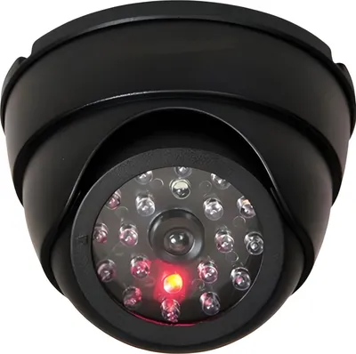 Produktbild von Dummy Kamera für Deckenunterbau mit LED Licht, Dome Überwachungskamera Attrappe, Täuschend echte Fake Security Camera Büro Überwachung Schwarz Retoo