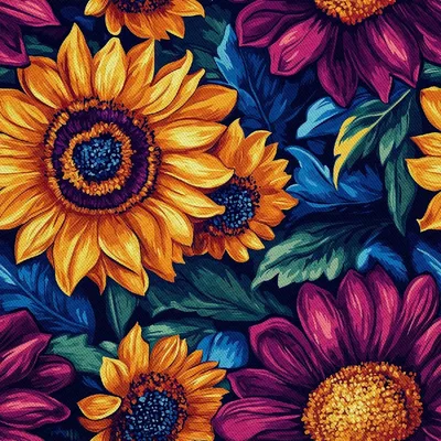 Image de OUTDOOR DÉCORDS OXFORD - motif fleurs multicolores | DX18040