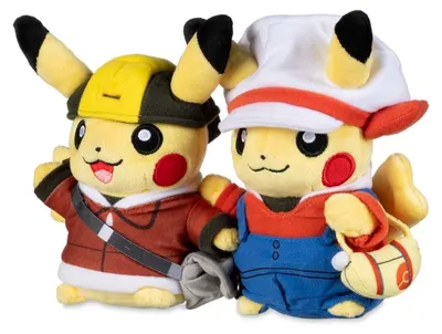 Produktbild von Pokémon Center Johto-Region Pikachu-Pärchen Poképlüsch – 24 cm