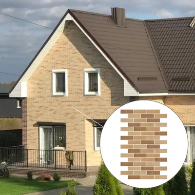 Fassadensystem AMK in Ziegeloptik – wetterfeste Paneele mit Marmorsplitt - AMK Austria 100