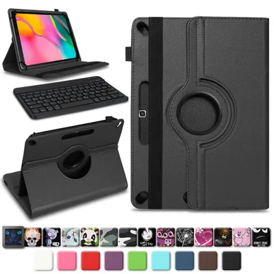 Produktbild von Tablet Tasche+Tastatur für Samsung Galaxy Tab A 10.1 2019 Hülle Schutzhülle Case Cover 360 DrehbarFarben:Schwarz