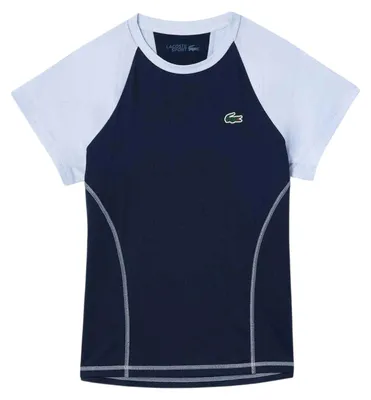 Image de Lacoste - T-shirt pour femme, séchage rapide, coupe ajustée GT16454 (34 DE) (bleu)