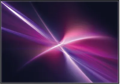 Produktbild von Wallario Wandbild Abstrakte Formen und Linien  schwarz lila pink weiß, Größe: 70,30 x 100,30 cm, Poster mit schwarzem Aluminiumrahmen