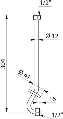 Produktbild von Delabie Spülrohr G1/2 für DELABIE Urinal DELTACERAM