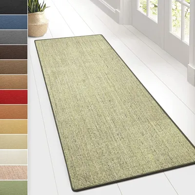 Produktbild von Teppich-Läufer auf Maß gekettelt Sylt heu Breite: 66 cm, Länge: 100 cm