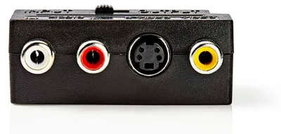 Produktbild von Nedis SCART-Adapter - SCART Stecker - S-Video Female / 3x Cinch Buchse - Vernickelt - Schaltbar - ABS - Schwarz - 1 Stück - Box