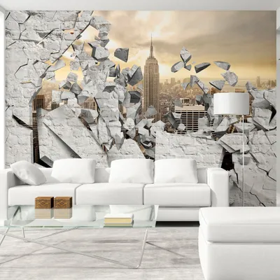 Produktbild von Vlies Tapete  Top  Fototapete  Wandbilder XXL  350x256 cm ABSTRAKT OPTISCH 3D OPTIK NEW YOERK NYC STADT STEINE d-A-0045-a-b