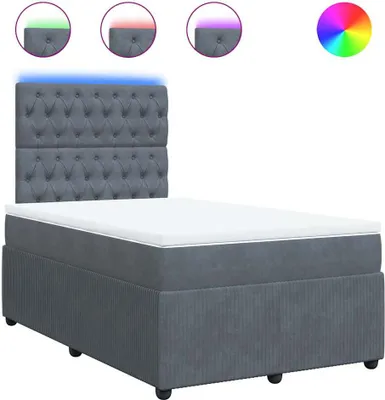 Obrázok produktu pre vidaXL Boxspring posteľ s matracom Dark Grey 120x200 cm Velvet