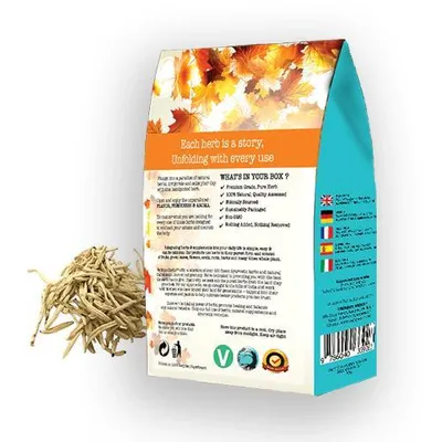 Produktbild von VEDIQUE HERBS Safed Musli-Wurzel (Chlorophytum borivilianum) - 250g (8.8oz) | Roh, Rohstoff, Getrocknet | T-Schnitt |