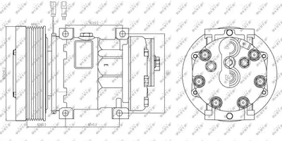 Produktbild von NRF 32885 SD7H15 Klimaanlage Klimakompressor PAG 100