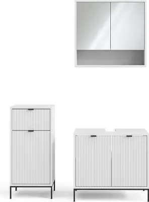 Produktbild von Badmöbel-Set Vicco Eliza Weiß 3 Teile, mit Midischrank, Model 49873