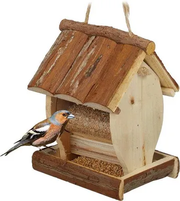 Image de Petite suspension en forme d'oiseau, 20 x 15 x 13 cm, en bois