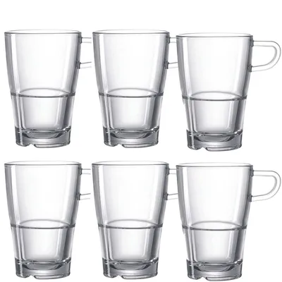 Immagine prodotto di LEONARDO 024014 'Senso' Latte Macchiato Tasse 'Senso', 230ml, stapelbar, Glas, transparent (6er Pack)