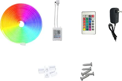 Image de INF Ruban Lumineux Néon RGB 5M avec Télécommande Bluetooth - Ambiance DIY