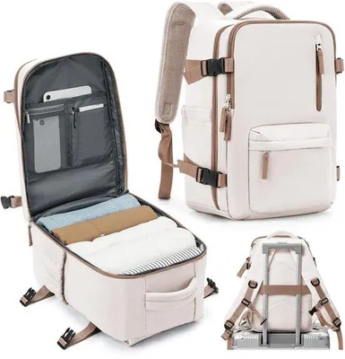 Immagine prodotto di Zaino da viaggio impermeabile con scomparto per scarpe, adatto a laptop e notebook da 14 pollici, ideale per i viaggi in aereo