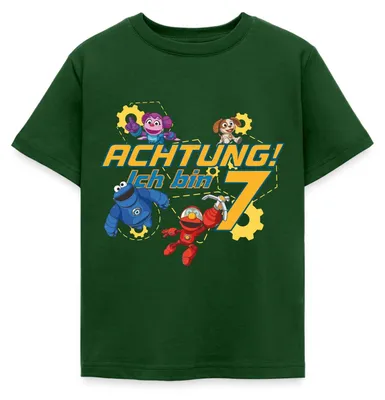 Produktbild von Spreadshirt Mecha Builders Kinderhelden Technik Teamwerk Spaß Kinder T-Shirt, 122/128 (7-8 Jahre), Forstgrün