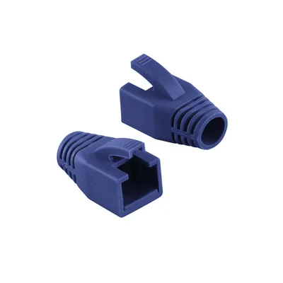 Image de LogiLink RJ45 mâle manchon antiflambage bleu 8,0 mm (50 pièces)